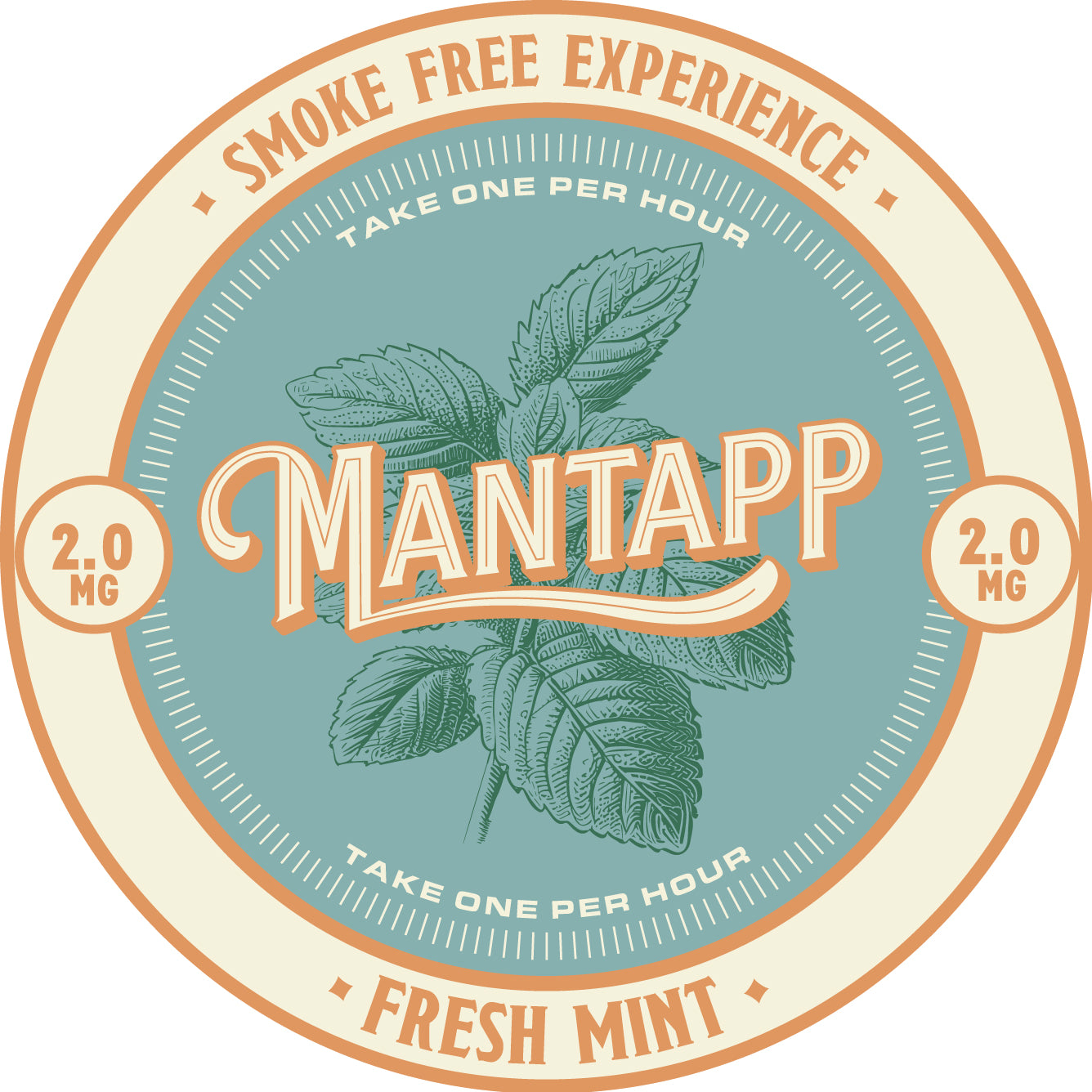 Mantapp Nicotine Pouch - Fresh Mint 2mg    (Single Pouch)